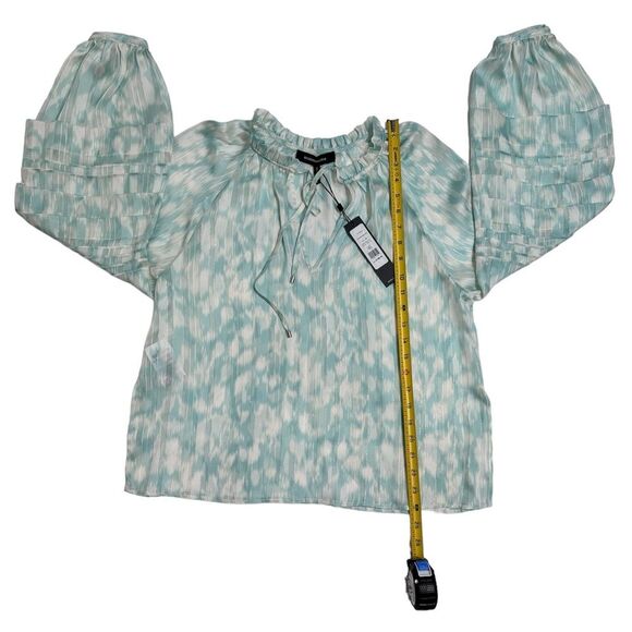 BCBGMAXAZRIA Printed Long‎ Sleeve Blouse SIZE MEDIUM - Picture 6 of 16